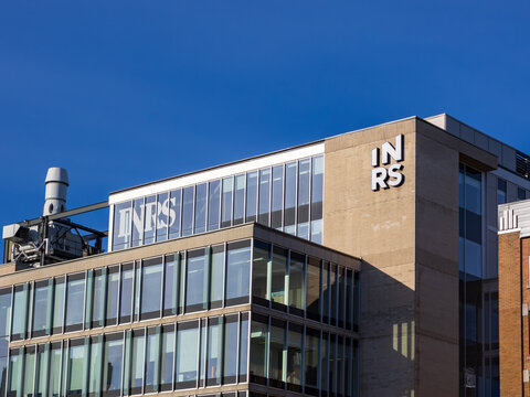 
Quebec City, Quebec, Canada, April 26, 2026 - The&nbsp;Institut national de la recherche scientifique- INRS (National Institute for Scientific Research) signs on top of its facility