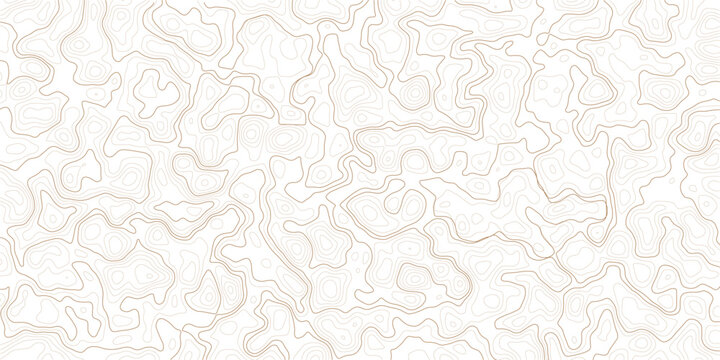 Abstract topographic map contour lines pattern on white background