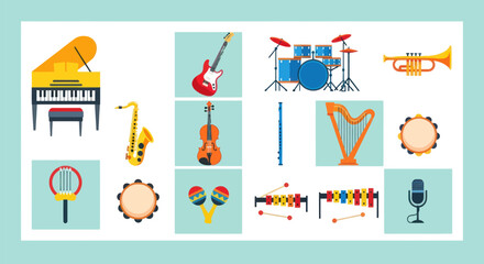 Musical instruments collection © Darwaty