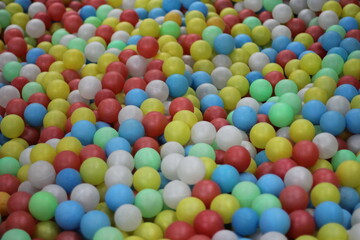 Obraz premium Colorful balls in a children's play area