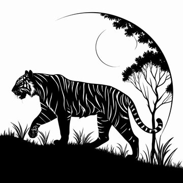 tiger on a tree