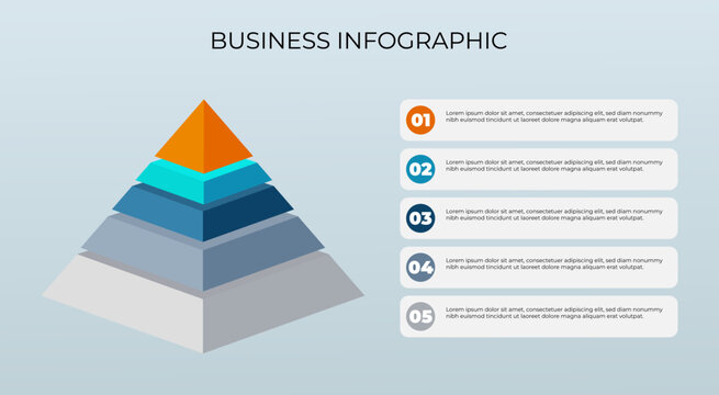 3D Percentage Infographic Design with Step Process Layout