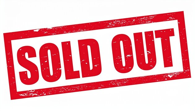 Red sold out stamp marks unavailable product status