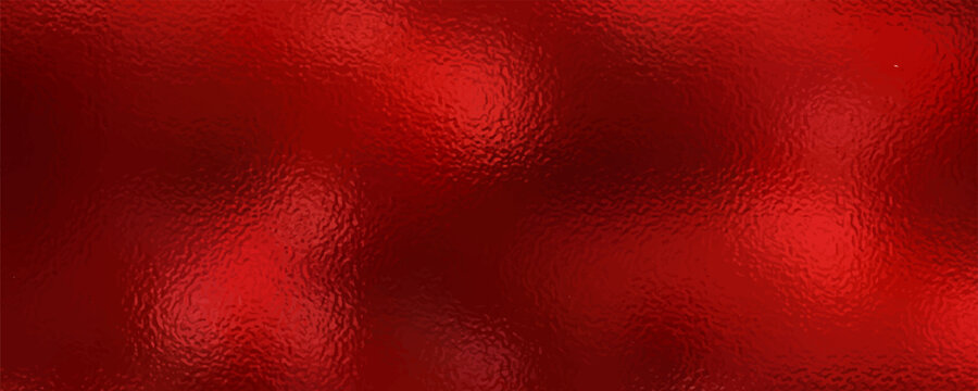 Vector red foil texture background. Abstract gradient bright and shiny light reflection rough texture surface. Vector illustration for background, backdrop, web, wallpaper, print and design artwork.