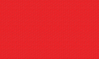 Fototapeta premium Seamless red brick wall texture background, vibrant painted masonry pattern with uniform blocks, urban construction surface for design, wallpaper or backdrop use