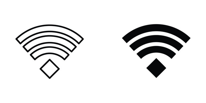 Wifi signal strength icons with different bar fills