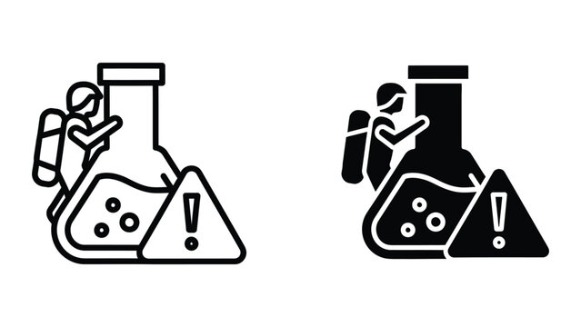 Person falling into conveyor with warning sign