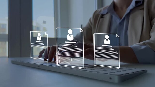 Employee approval process management,documents selection and verified staff. Online human resources management system for efficient recruitment,CV screening,candidate selection and hiring workflow.