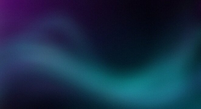 Gradient purple to teal smooth color transition background Grainy Noise Texture Design for Retro Poster Header and Web Backdrop