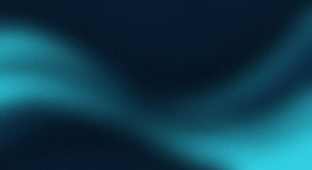 Fototapeta premium Smooth gradient blue and dark background blend Grainy Noise Texture Design for Retro Poster Header and Web Backdrop
