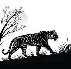 Obraz premium tiger vector illustration