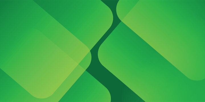Intersecting lines and squares arranging randomly, vector of green background made by squares and triangles, presentation creative banner abstract blank green background with geometric patterns.