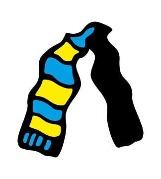 Vector color illustration of a football club scarf