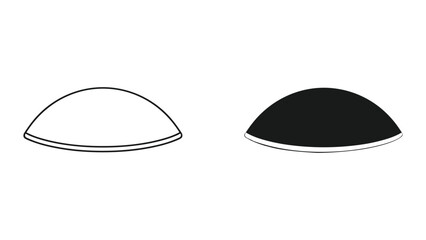 Vector illustration of two black and white dome shapes with white background © SHAHRIYAR RASEL