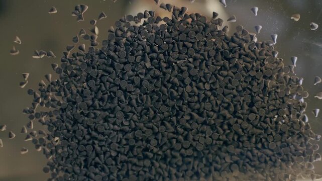 Chocolate chips | chocolate chips dropping on camera