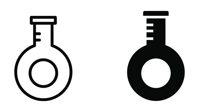 Volumetric flask and burette laboratory glassware set