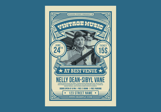 Vintage Music Event Flyer