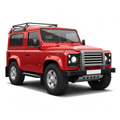 Red Off Road SUV Realistic Defender Style Vector Illustration © GaziAbdur