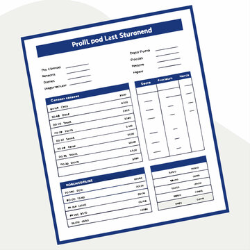 Dutch business profit and loss statement template