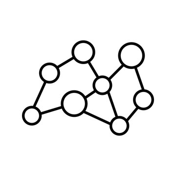 Phylogenetic tree icon. Science and phylogenetics line symbol. Black and white.
