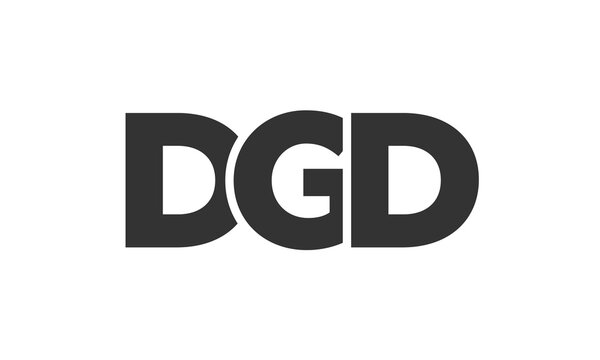 DGD logo design template with strong and modern bold text. Initial based vector logotype featuring simple and minimal typography. Trendy company identity.