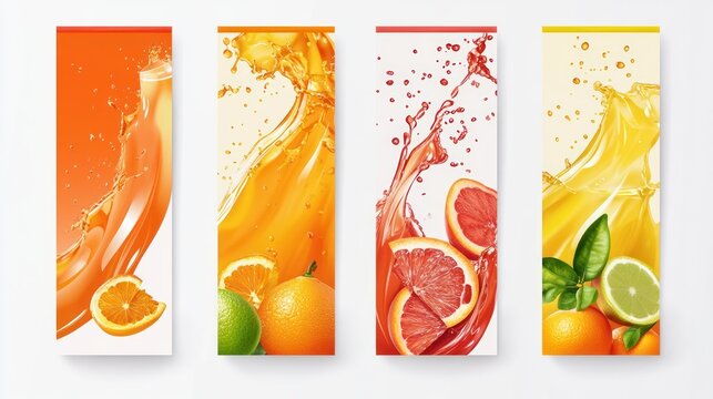 Citrus Juice Splash Pack Designs