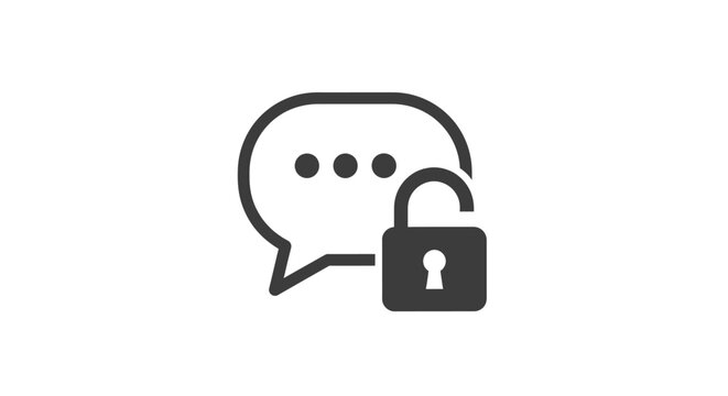 Secure communication and privacy concept.