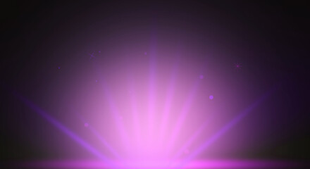 Abstract purple light rays background with glowing sparkles © nahidsultana