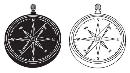 Professional navigation compass icon set © Shamsul