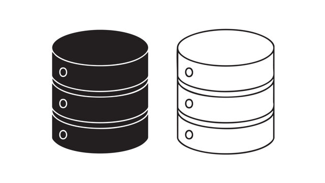 Data server storage unit icon set