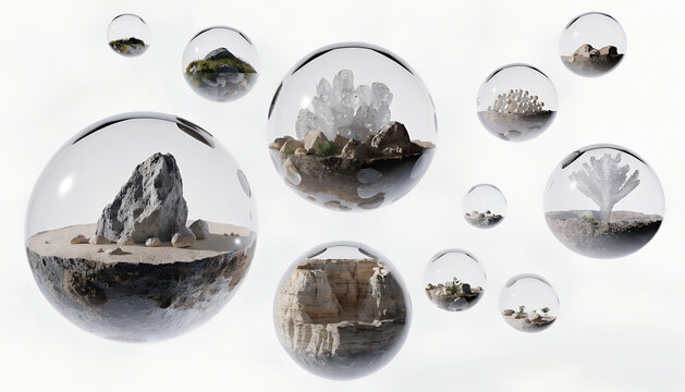 Mini Landscapes Inside Glass Spheres