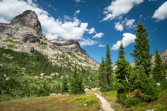 The wigwams as seen from north fork of Cascade Canyon, Grand Teton National Park