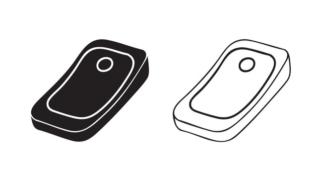 Electronic smart device button vector