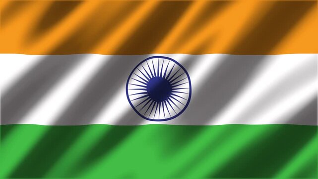 India flag - 3D realistic waving flag background