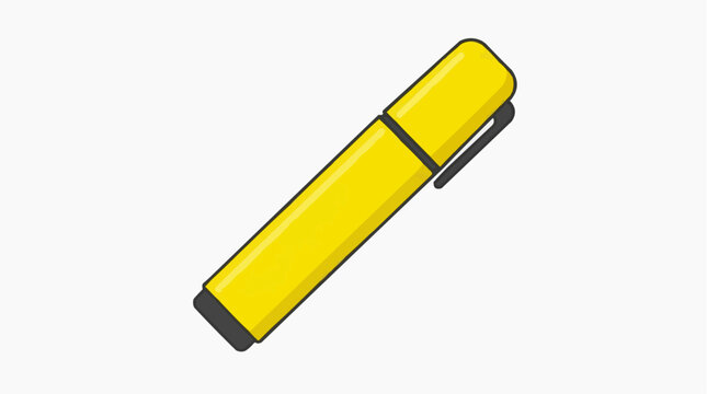A sleek yellow highlighter pen. An image of a yellow highlighter pen that&rsquo;s perfect for adding emphasis and clarity to documents and notes.