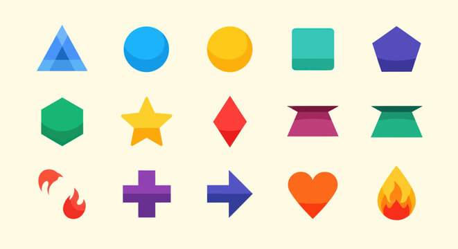 Geometric shapes colorful abstract design