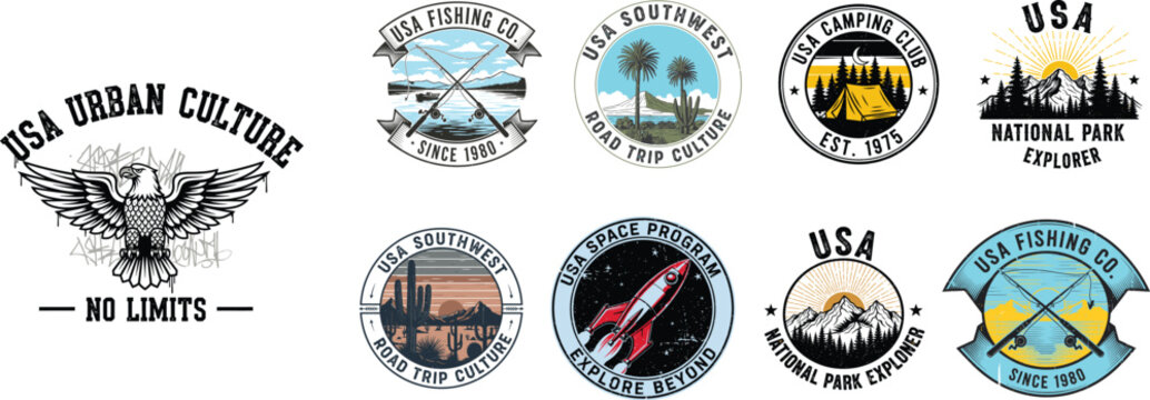 Collection of tattoo flash designs on a white background