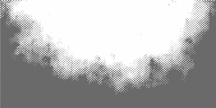 Vector Abstract gray and white halftone effect graphic background design with textured pattern featuring artistic cloudy backdrop design.