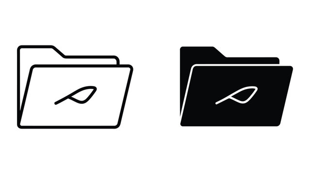 Minimal folder icons with slack logo in light and dark versions