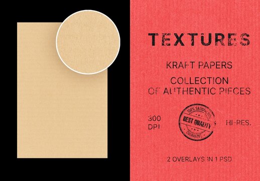 Kraft Paper Textures &ndash; Antique Background & Overlay Pack for Design & Print (PSD)