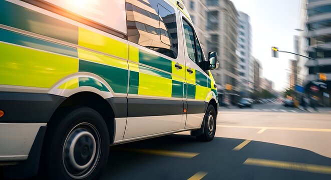buildings city vehicle vibrant signal infrastructure professional yellow travel safety action speeding metal paramedic emergency
