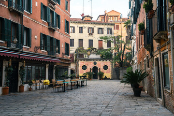 Obraz premium street view of venice city, italy