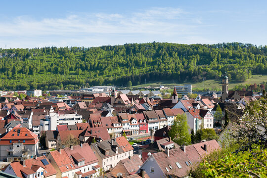 Stadtzentrum von Albstadt-Ebingen im Zollernalbkreis, Schw&auml;bische Alb