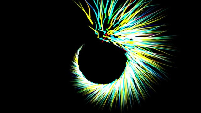 Magic line animation with sparkling fairy dust wand trail, manga flashes and dynamic Line FX on green screen, 4K resolution motion graphics for fantasy and anime style video transitions