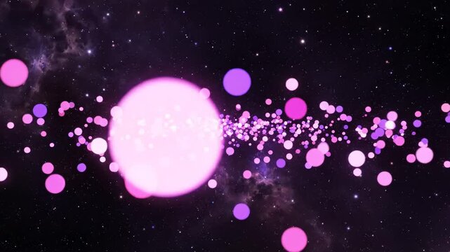 Cosmic pink and purple spheres in space ideal for sleek commercial backgrounds and title sequences