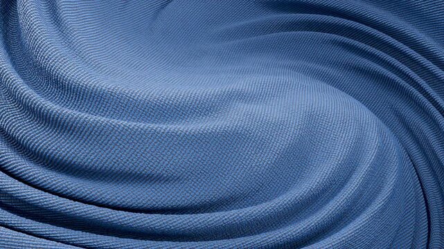 Microfiber Swirl waving cloth blue color 3D animation for titles or logo. Washing machine powder advertisement background