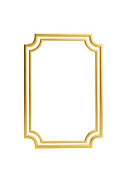 Elegant thin gold frame with decorative vintage border