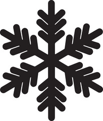 Obraz premium Black snowflake icon, winter symbol, frosty design, vector graphic isolated on Transparent Background