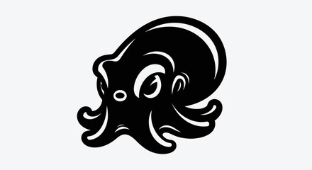 Black octopus silhouette design © Yoamn