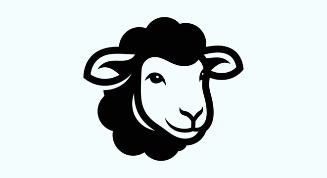 Black sheep head graphic